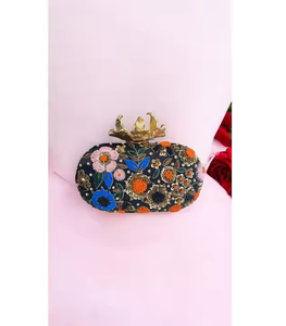 Bolso de mano de noche bordado con cuentas hecho a mano de la mejor calidad para mujer, monedero de perlas portátil para bodas, fiestas, India directa - Product Image 1