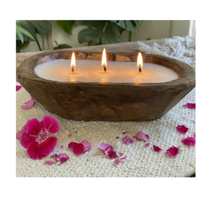 Cuenco de vela de masa de madera, fiestas rústicas de granja y Decoración de mesa de cena, artículo de tamaño y logotipo personalizados - Product Image 5