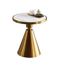 Mesa auxiliar de diseño elegante de Color marrón para la decoración del hogar y la Oficina Mesa de esquina de madera con mango natural