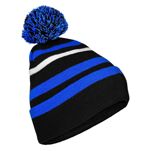 Gorro de Invierno para Mujer, Estilo Moderno, Etiqueta de Cuero, Gorro de Punto de Lana, Gorro de Esquí de Punto Acrílico con Pompón de Piel - Product Image 6