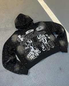 เสื้อฮู้ดเข้ารูปบ็อกซี่สำหรับผู้ชายเสื้อผ้าผู้ชายผ้าฝ้าย100% ไซส์ใหญ่พิเศษ - Product Image 5