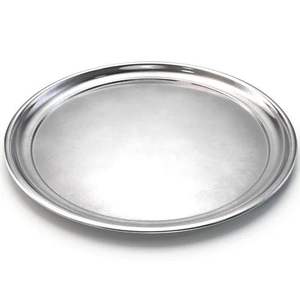 Plateau de service en acier inoxydable martelé au design classique avec un design fantastique, couleur argent, personnalisable pour la décoration de table du Ramadan - Product Image 4