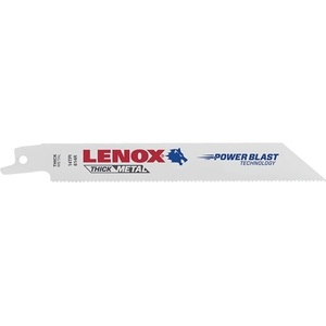 LENOX 614R Hoja de sierra recíproca de 152 mm de longitud, 19 mm de ancho, paso de 14 dientes, paquete de 5 piezas para manualidades en metal - Product Image 1