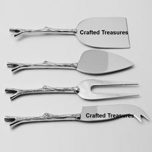 Ensemble de 3 couverts à fromage entièrement en acier inoxydable avec poignée de nouveau style pour les couteaux à fromage au beurre - Product Image 4