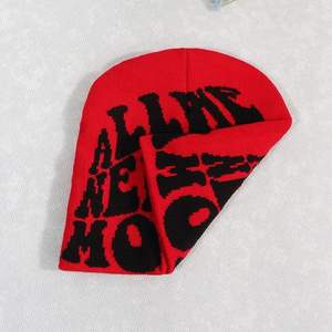 Y2K Skull <b>Beanie</b> Reversible Jacquard Woven Knit Cap, Custom Graphic <b>Streetwear</b> Hat OEM Factory Supply. - Product Image 2