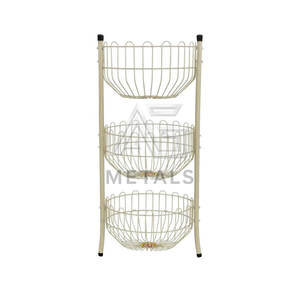 Étagère de rangement pour fruits et légumes en métal à 3 niveaux de haute qualité, réglable, multifonctionnelle, moderne, pour la cuisine - Product Image 4