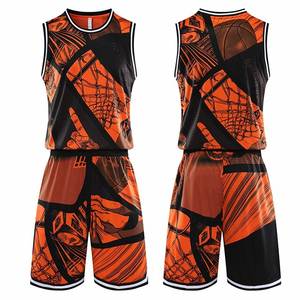 Maillot de basket-ball personnalisé camouflage pour hommes grande taille ensembles d'été respirant à séchage rapide imprimé par sublimation 100% polyester adulte - Product Image 3