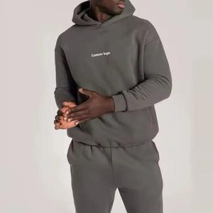 Jersey de mezcla de algodón de talla grande para hombre, Sudadera con capucha bordada de gran tamaño con logotipo personalizado básico - Product Image 4