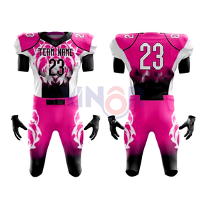 Uniforme de football américain de haute qualité 100% polyester à manches courtes, service OEM personnalisé pour équipe et club, adulte - Product Image 4