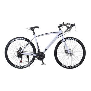 Bicicletta a Scatto Fisso con Telaio in Acciaio al Carbonio, Doppio Freno a Disco e Manubrio Curvo - Product Image 1