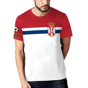 100% maillots de football en polyester sublimation imprimé logo des états-unis imprimé personnalisation maillot demi-manches - Product Image 3