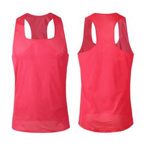 Wholesale Men's Sleeveless Quick-Drying Eco-Friendly Gym Tank Tops Breathable Knitted Customized Color <b>Logo</b> for Basketball - Product Image 4