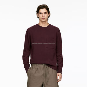 สเวตเชิ้ตแขนยาวโอเวอร์ไซส์สำหรับผู้ชาย, เสื้อกันหนาวปักลายแขนยาวผ้าฝ้าย100% ระบายอากาศ - Product Image 5