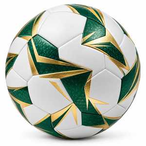 Balón de Fútbol Verde y Blanco con Diseño de Paneles, para Entrenamiento y Partidos - Product Image 1