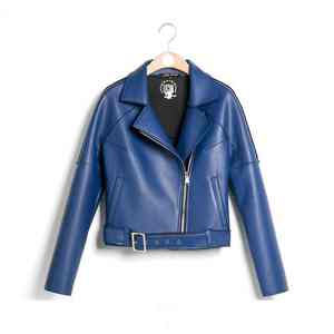 Vêtements de sport UNIQUE Veste en simili cuir pour femme Imperméable Écologique Réversible Matelassée Respirante Coupe-vent Manches longues Fermeture éclair - Product Image 1