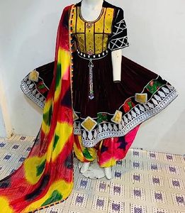 Vestido Kuchi Vintage étnico tradicional afgano/Pakistán ropa de fiesta vestido Kochi multicolor accesorio de ropa musulmana 4027 - Product Image 1