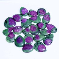 Cabochon en pierre précieuse de quartz zoïsite rubis 100% naturel, forme/taille personnalisée, pierres brutes non traitées pour la fabrication de bijoux