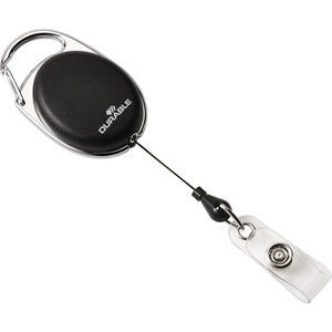 Durable Black Badge Holder with 800 mm Strap Snap Fastener Loop Accessory - Product Image 1