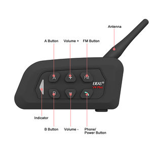 <span class=keywords><strong>EJEAS</strong></span> <span class=keywords><strong>V4</strong></span> Plus, Intercomunicador Bluetooth para Cascos de Motocicleta, Impermeable, para 4 Personas, Auriculares Bluetooth para Casco - Product Image 3