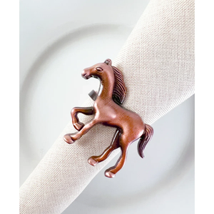 Anillo de servilleta de Metal con cabeza de caballo de estilo más nuevo, anillo de servilleta de boda de Metal de hotel de alta calidad personalizado de oro elegante - Product Image 6