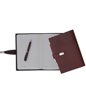 Funda para cuaderno de cuero de lujo unisex con portalápices de oficina de alta calidad, regalo corporativo perfecto para hombres y mujeres - Product Image 6