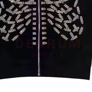 Jersey estilo de bolsillo hecho de alta venta Sudadera con capucha de diamantes de imitación tela transpirable hombres de alta calidad Sudadera con capucha de diamantes de imitación - Product Image 6
