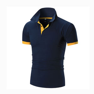 Polo de manga corta personalizado para hombre, Jersey sólido de secado rápido, tejido transpirable de talla grande, logotipo personalizado, estampado bordado - Product Image 6
