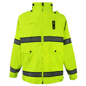 Vêtements de travail haute visibilité à manches longues imperméables pour l'hiver Construction avec logo personnalisé Veste réfléchissante de sécurité haute visibilité - Product Image 4