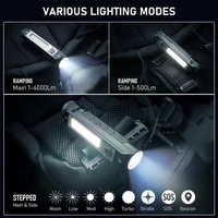 Linterna 4000 Lumens Recargable IP68 Impermeable Batería incorporada Cable incluido