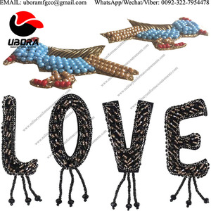 Pakistan Bullion Wire Animal bades Animal Broche broderie à la main broche badges Bullion wire Chine patchs brodés travail de l'or - Product Image 6