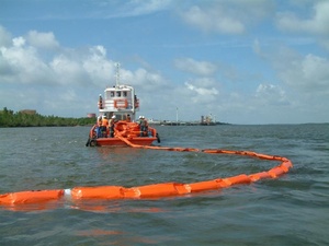 Tipo flotante pluma del Pvc para el absorbente del <span class=keywords><strong>derrame</strong></span> de aceite para la contención eficaz - Product Image 1
