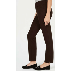 Pantaloni Casual da Donna Charter Club, Modello Slim a Vita Alta con Chiusura Elastica, Traspiranti, Marrone, Taglia 6PS per Ragazze - Product Image 3