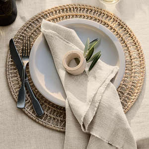 Eco-Friendly Handwoven Round Radial Weave Natural Rattan Bohemian Durable Placemat Home Decoration Restaurants Indonesia - Product Image 2