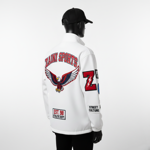 Chaqueta Softshell de Alto Rendimiento Blanca, Cómoda, Cálida, Flexible, Resistente al Viento, con Logotipo Bordado Personalizado, Chaqueta Softshell Elegante para Hombre - Product Image 3