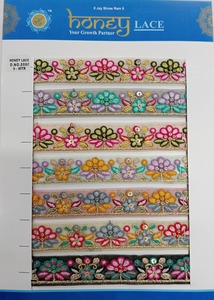 ผ้าโปร่งปักลายดอกไม้สีสันสดใสหรูหราตาข่ายตาข่ายประดับรองเท้าแฟชั่นสำหรับเจ้าสาว - Product Image 5