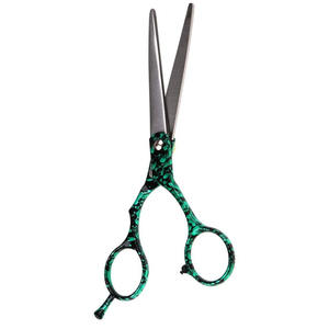 Tijeras de corte de pelo de peluquero con mango recubierto de papel Tijeras de acero inoxidable para peluquería de bebé con reposapiés - Product Image 6