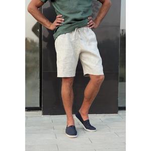 Short en lin biologique pour homme Vêtements en lin naturel Short en lin biologique pour homme - Product Image 3