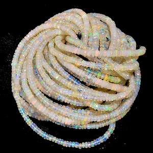 Cuentas de Rondelle facetadas de ópalo etíope blanco, cuentas sueltas de piedras preciosas naturales para hacer joyas, collar, pulsera, suministro de joyería DIY - Product Image 4