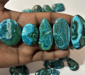 Cabujón de malaquita de crisocola Natural de grado AAA +, piedra suelta de alta calidad para fabricación de joyas personalizadas, precio de colgante al por mayor - Product Image 5