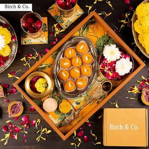 Plateau de service rectangulaire en bois écologique ustensiles de cuisine peints à la main lave-vaisselle alimentaire pour table basse cuisine à domicile - Product Image 3