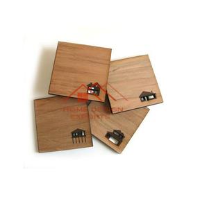 <b>Wooden</b> coaster Custom Creative Cute Restaurant Cafe Waterproof <b>Placemat</b> Pure <b>Wooden</b> Hand Made Non-slip - Product Image 1