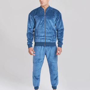 Survêtement en velours le mieux vendu pour hommes Survêtement en velours coupe-vent de grande taille avec design personnalisé - Product Image 1