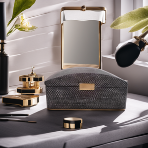 Boîte à bijoux DAPHOCO en faux shagreen, cadeau personnalisé pour femmes et amies, étui à bijoux de voyage, cadeau de la Saint-Valentin, modèle 097 Binh Duong - Product Image 1