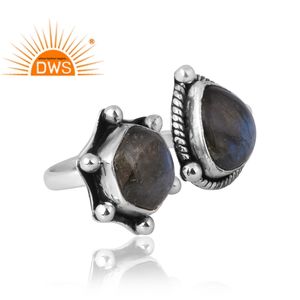 Tendance vente 925 argent Sterling naturel Labradorite pierre précieuse bague bijoux personnalisés pour les femmes cadeau pour elle - Product Image 4
