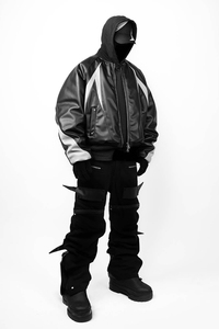 Blouson aviateur en laine brodé avec patchs en chenille personnalisés pour hommes blousons aviateur Hip Hop pour bombardier d'hiver Baseball Letterman - Product Image 6