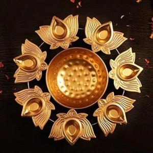 Lotus Design Iron Urli Pot 10 pulgadas hogar decorativo cuenco flor flotante vela tradicional Metal florero flotante flor vela - Product Image 3