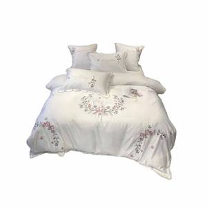 Venta al por mayor tamaño King eléctrico liso juego de cama 100% algodón de lujo Hotel sábanas bordado personalizado para el hogar manta térmica - Product Image 1