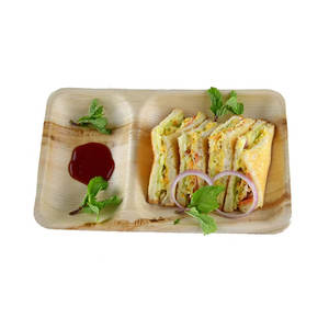 Assiettes biodégradables écologiques Assiettes portionnées jetables en feuilles de palmier Ensemble de vaisselle à prix abordable - Product Image 6