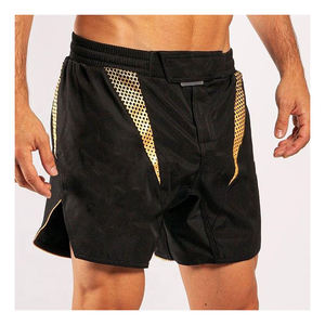 Pantalones cortos de MMA con logotipo personalizado, tela duradera Ripstop, estilo moderno, poliéster ligero, diseño elástico de secado rápido para boxeo de agarre - Product Image 2