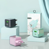 Nouveauté Chargeur Cube Mini Portable Universel QC3.0 12W 20W à Design Cristal, Charge Rapide Type-C pour iPhone Android